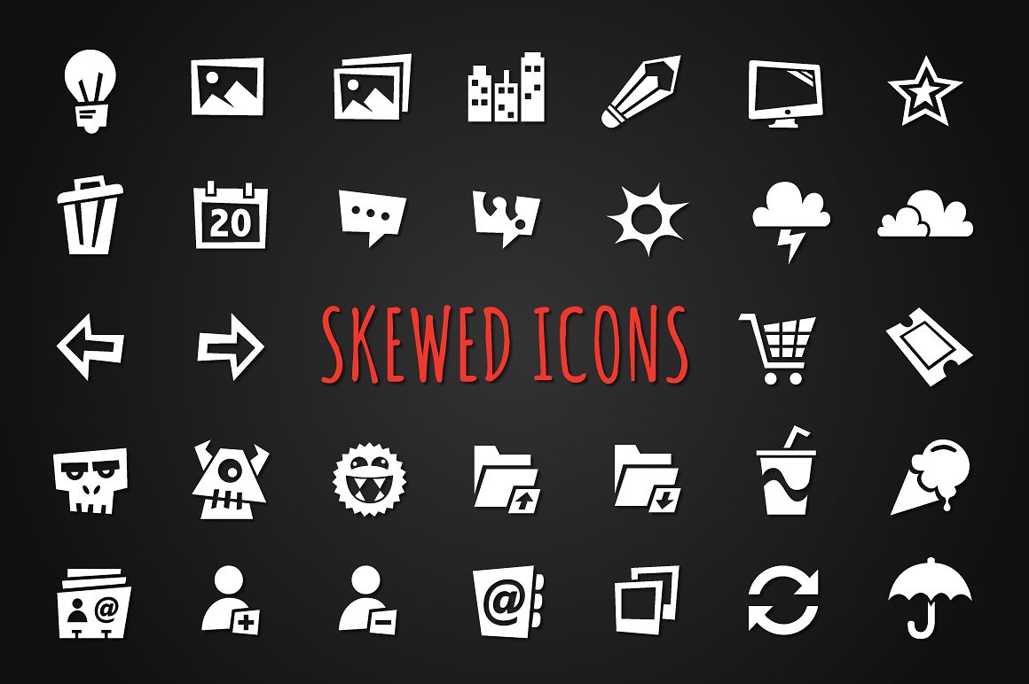 Skewed Icons